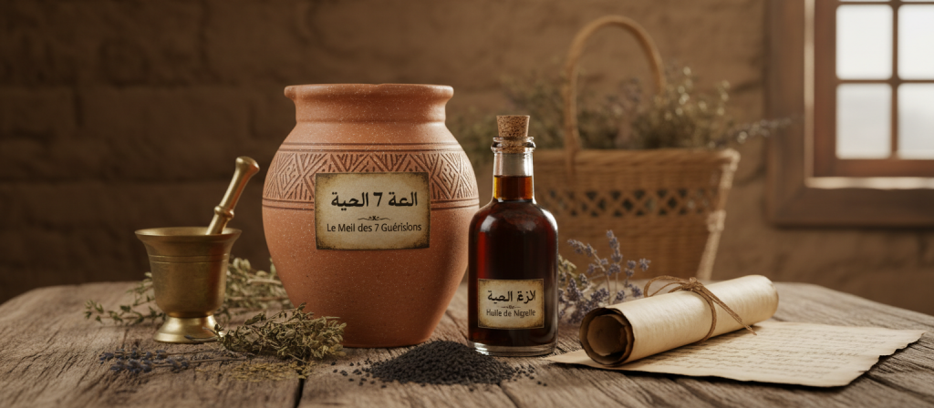 Le Miel des 7 guerisons et Huile de Nigelle
